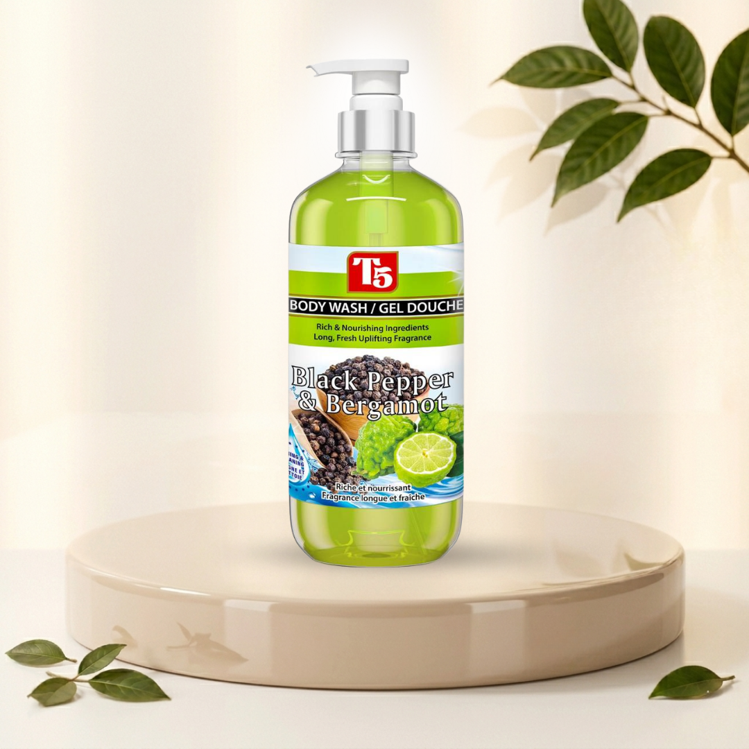T5 Body Wash/Shower Gel Black Pepper and Bergamot